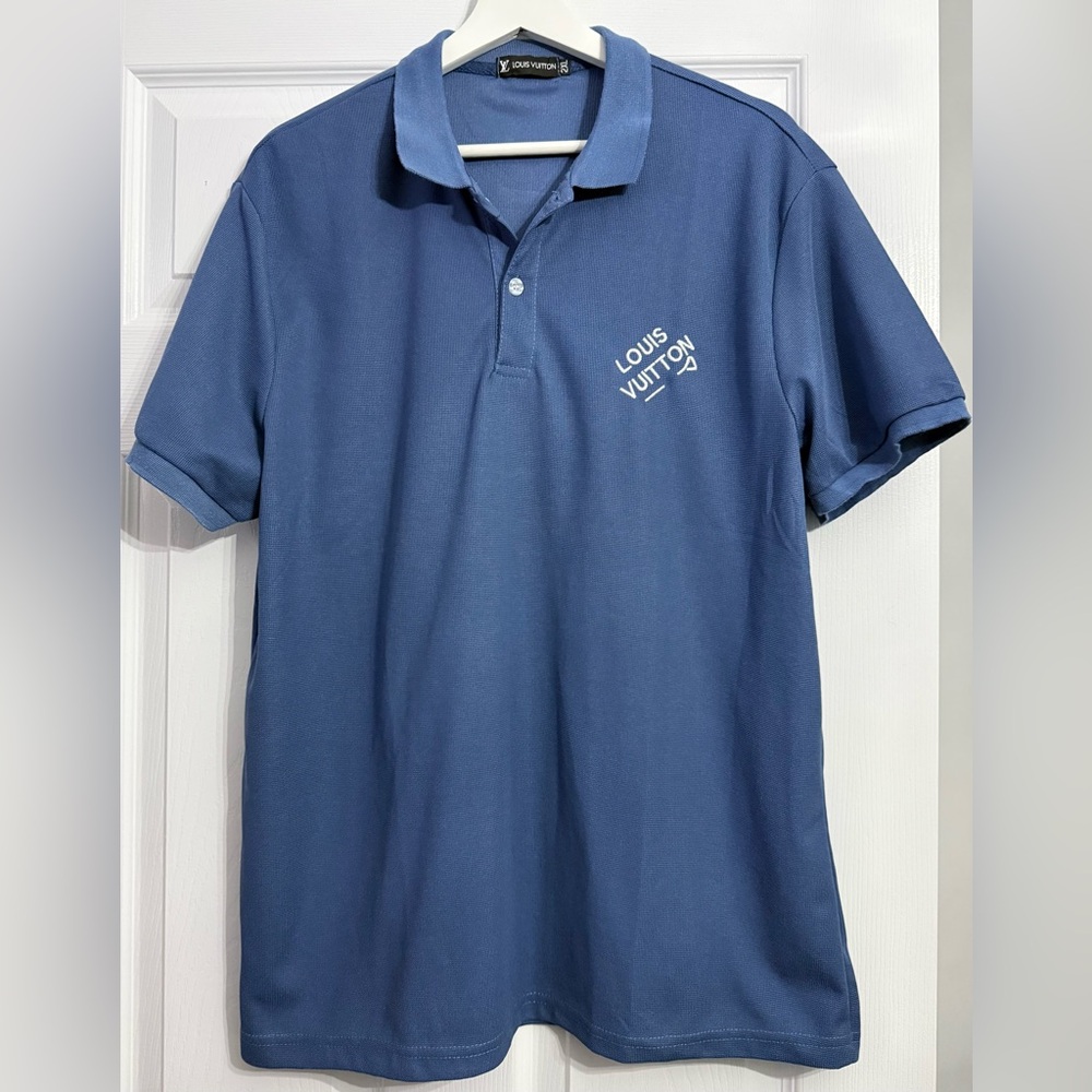 BNWOT Louis Vuitton Classic Blue Fashion Polo Shirt